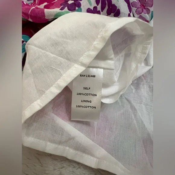 🌸 Fate Floral Puff Sleeve Mini Dress - Tie Waist - 100% Cotton - Spring / Easter - Picture 7 of 7